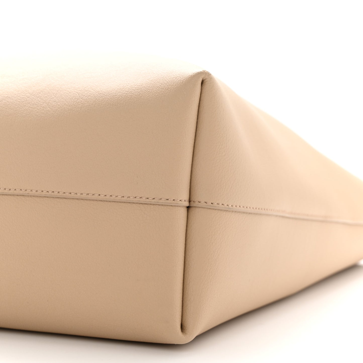 Calfskin Large Shopping Tote Dark Beige