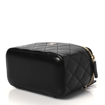 Chanel Lambskin Quilted Small Vanity Case With Chain Black 8 of 8