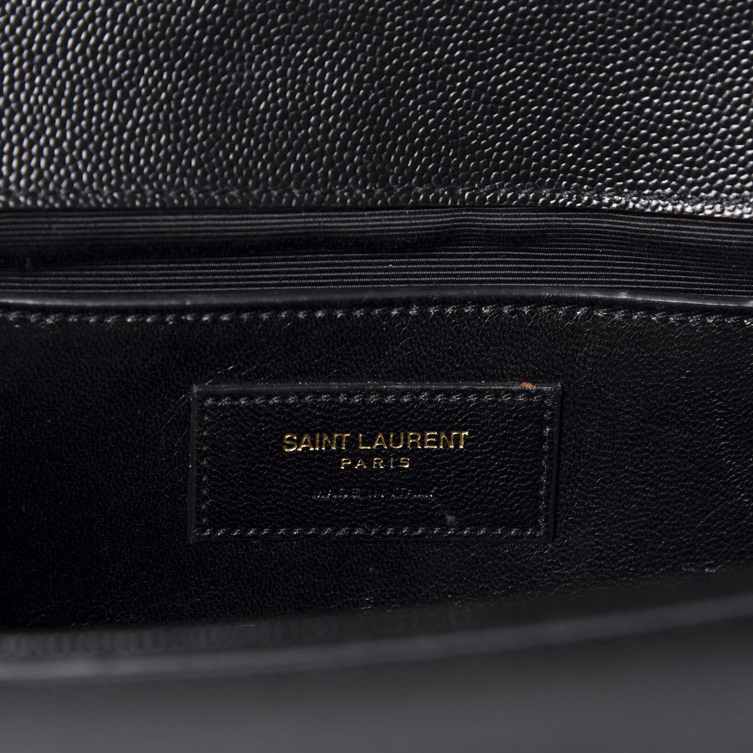 Saint Laurent Grain De Poudre Monogram Cassandre Clutch Black 7 of 9