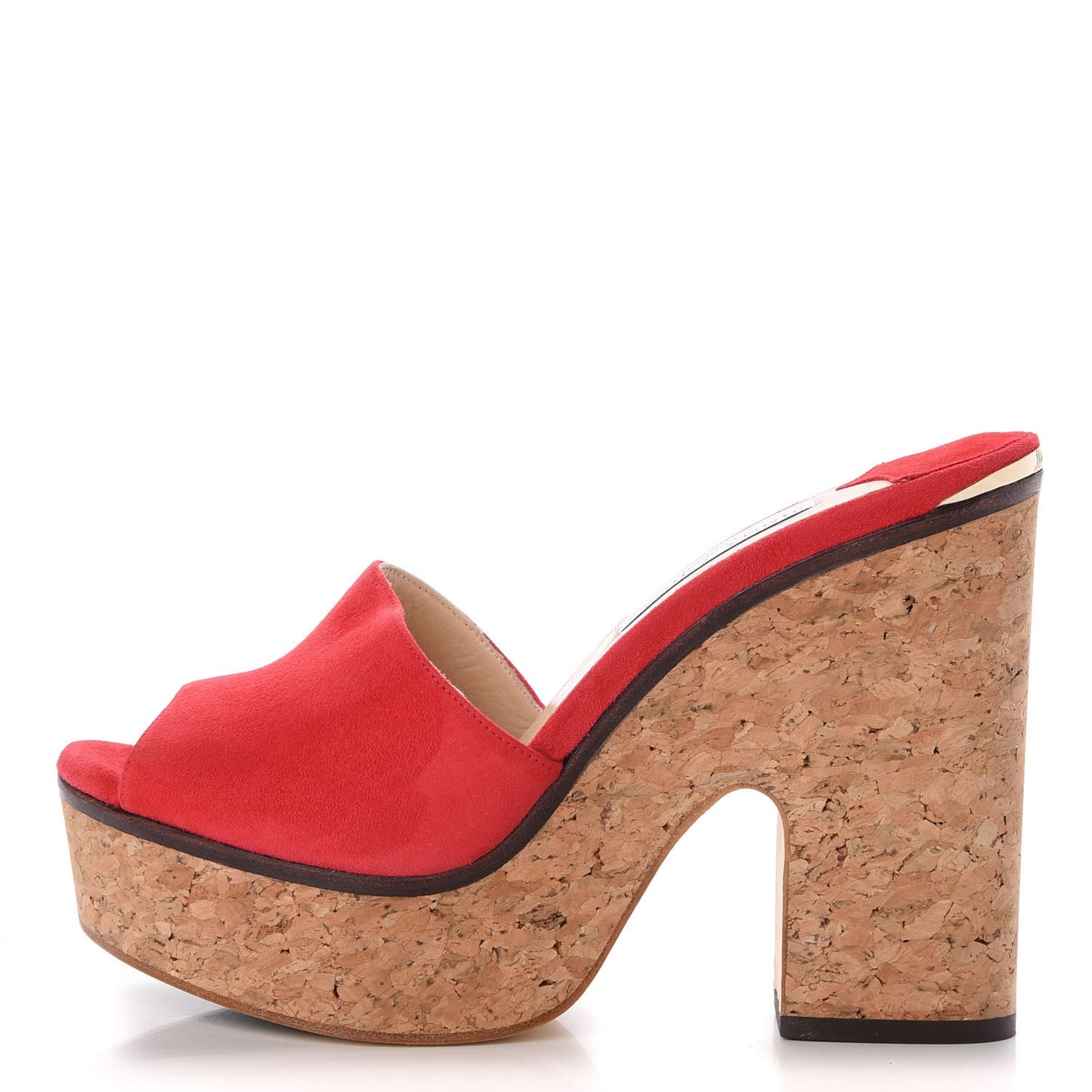 Suede Cork DeeDee Platform Sandals 39 Red