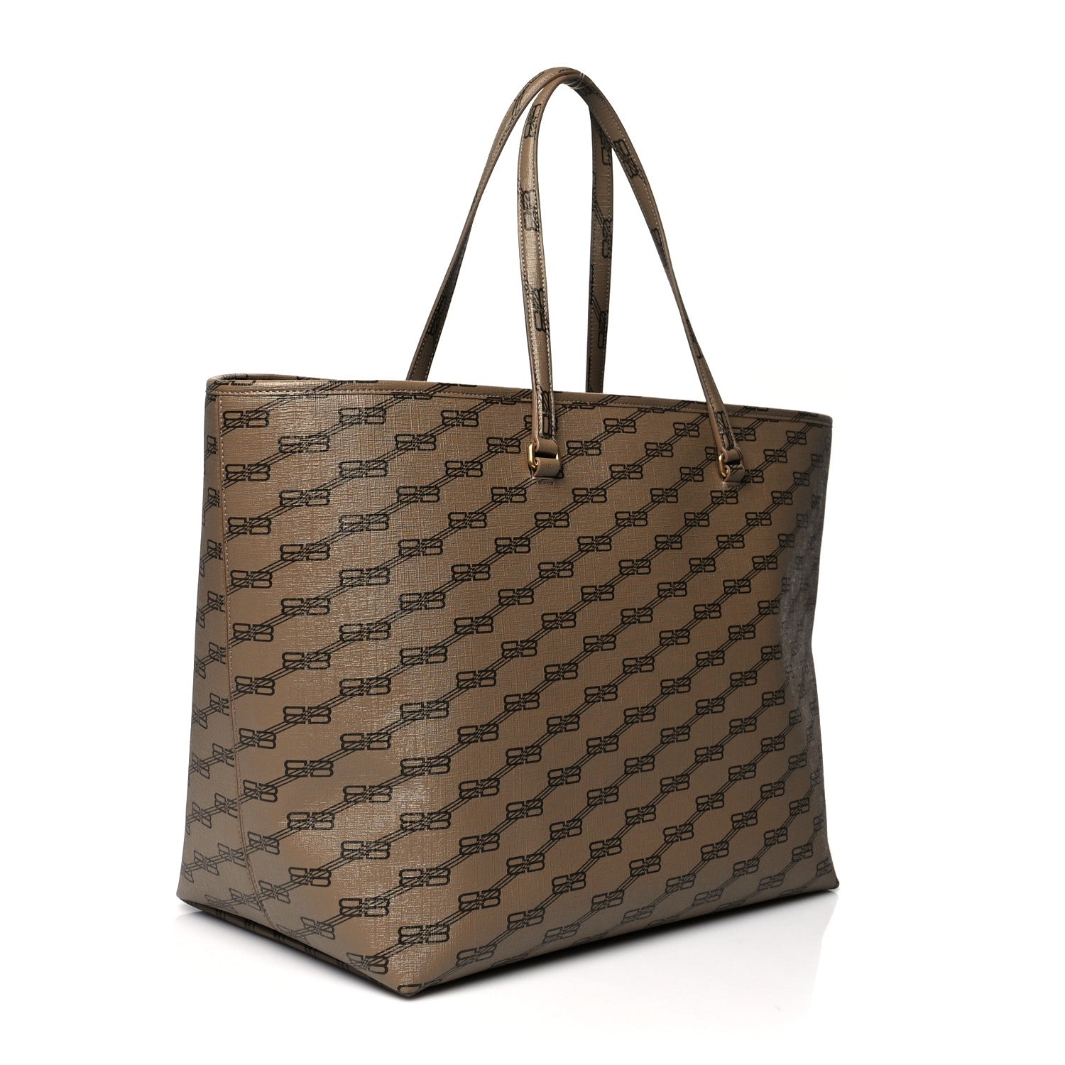 Balenciaga Coated Canvas BB Monogram Large Signature East West Shopper Bag Beige Brown 3 of 10