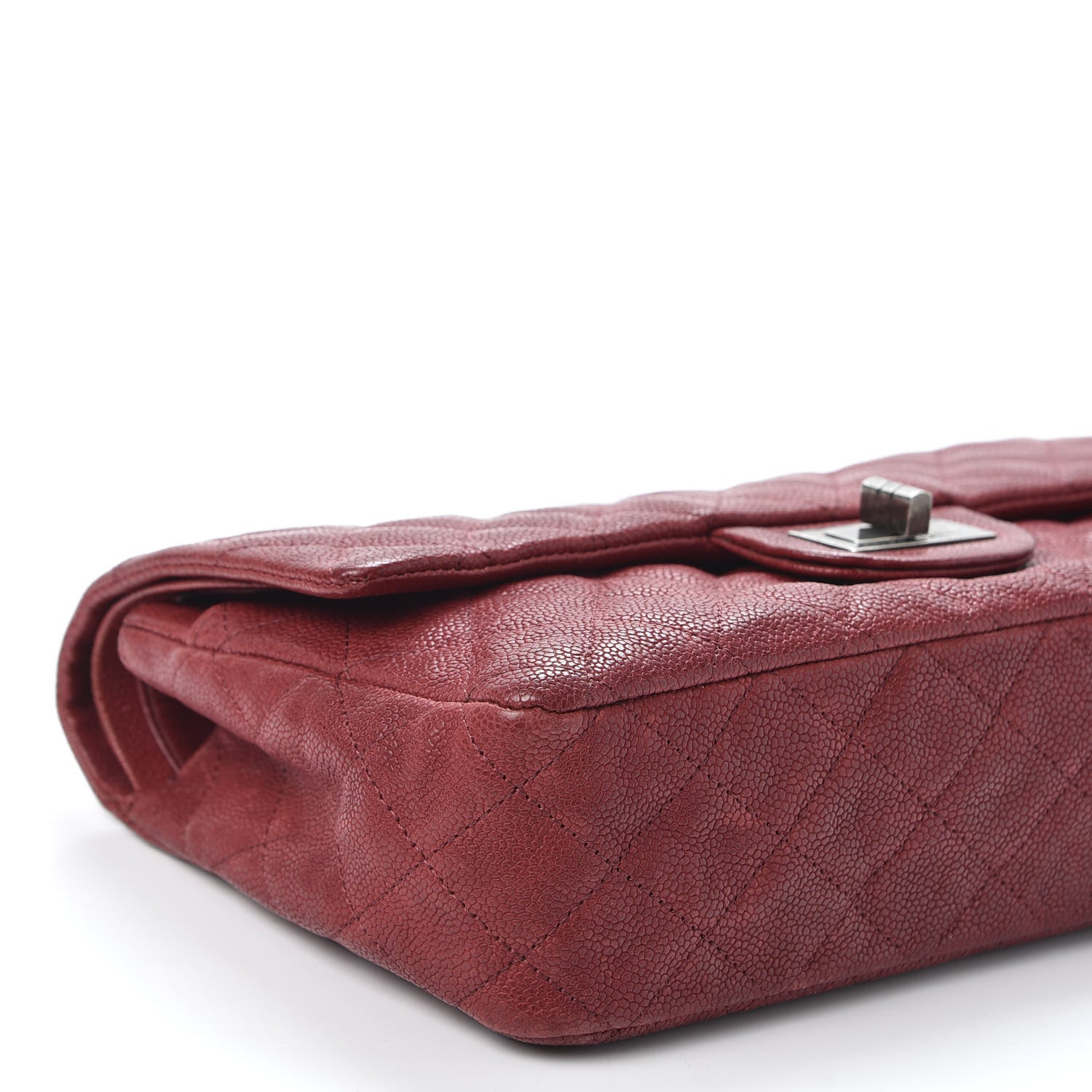 Chanel Washed Caviar Quilted 2.55 Reissue 225 Bijoux Chain Flap Red 5 of 9