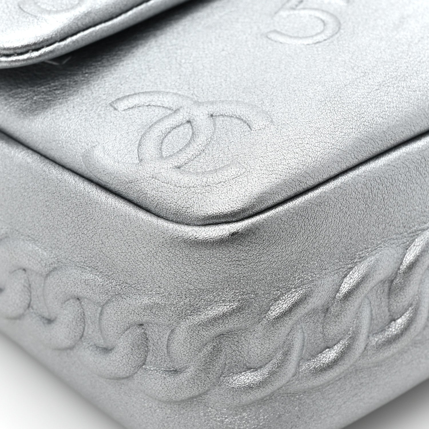Chanel Metallic Lambskin Symbols Medium Single Flap Silver 10 of 10