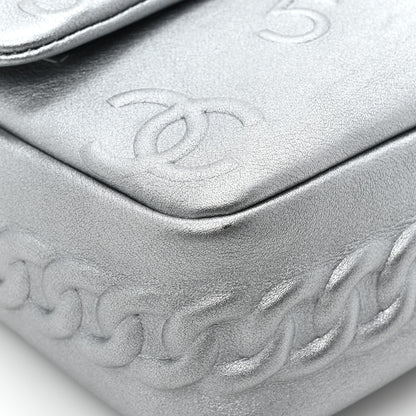 Chanel Metallic Lambskin Symbols Medium Single Flap Silver 10 of 10