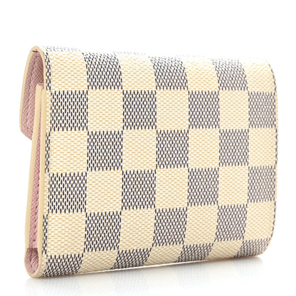 Louis Vuitton Damier Azur Victorine Wallet Rose Ballerine 3 of 8