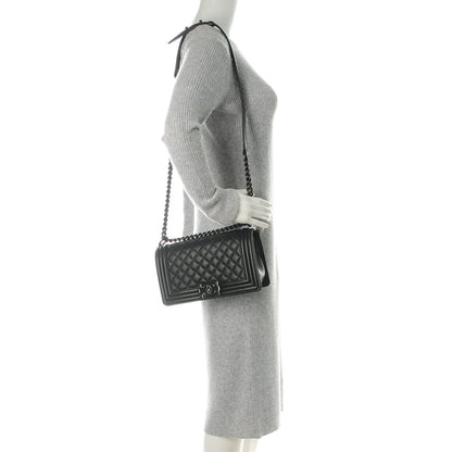 Chanel Caviar Quilted Medium Boy Flap So Black 2 of 8