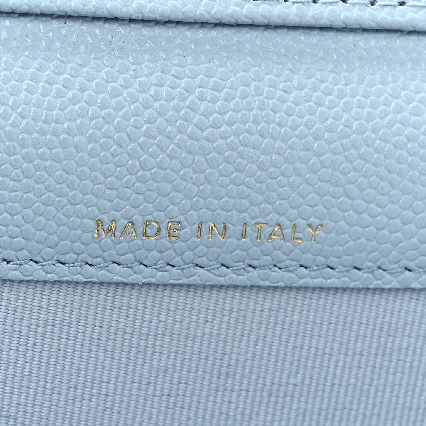 Caviar Quilted Mini Chain Bag Blue
