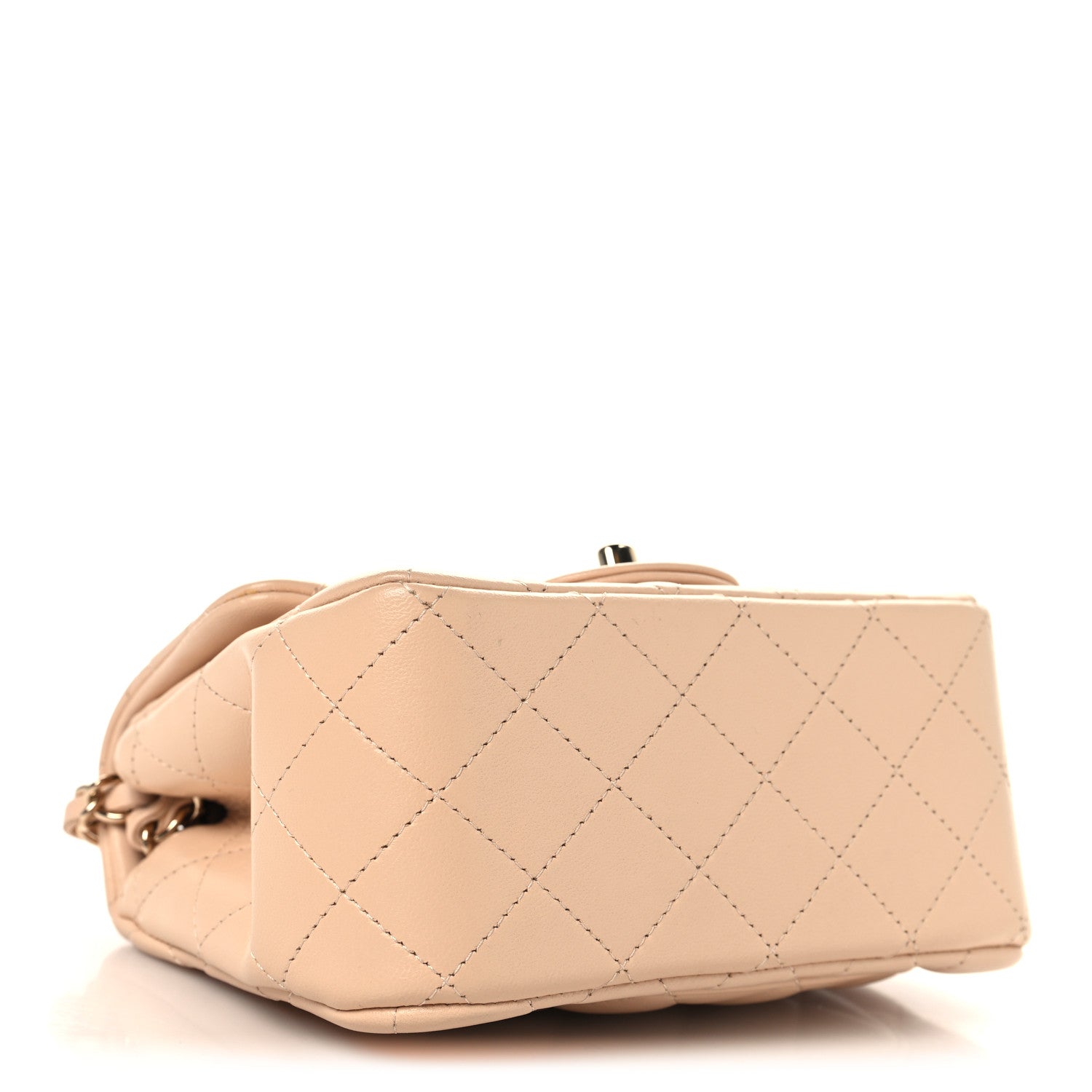 Chanel Lambskin Quilted Mini Square Flap Beige 4 of 10