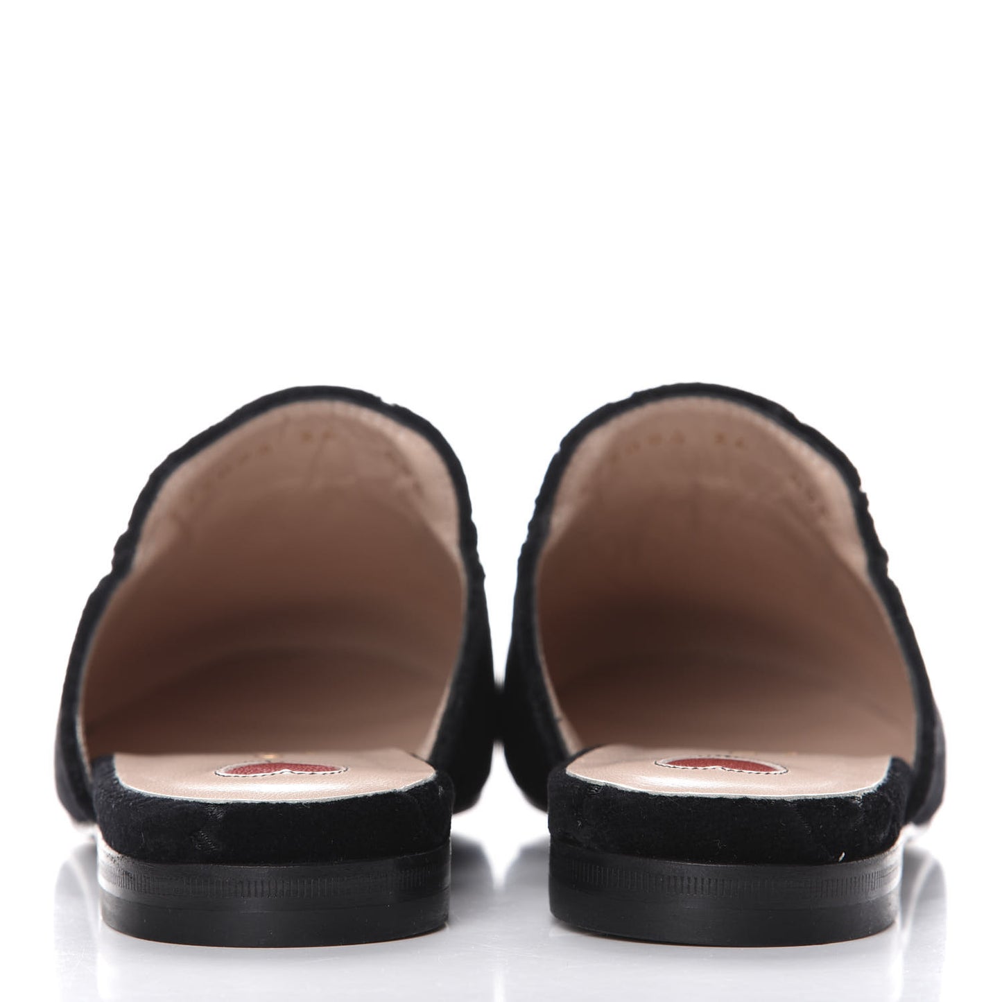 Velvet GG Monogram Womens Princetown Slippers 36 Black
