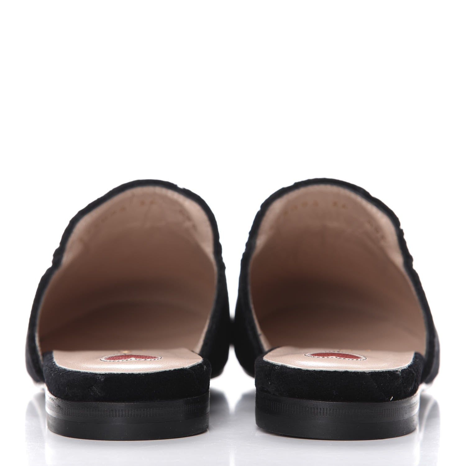 Gucci Velvet GG Monogram Womens Princetown Slippers 36 Black 6 of 11