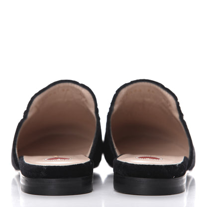 Gucci Velvet GG Monogram Womens Princetown Slippers 36 Black 6 of 11