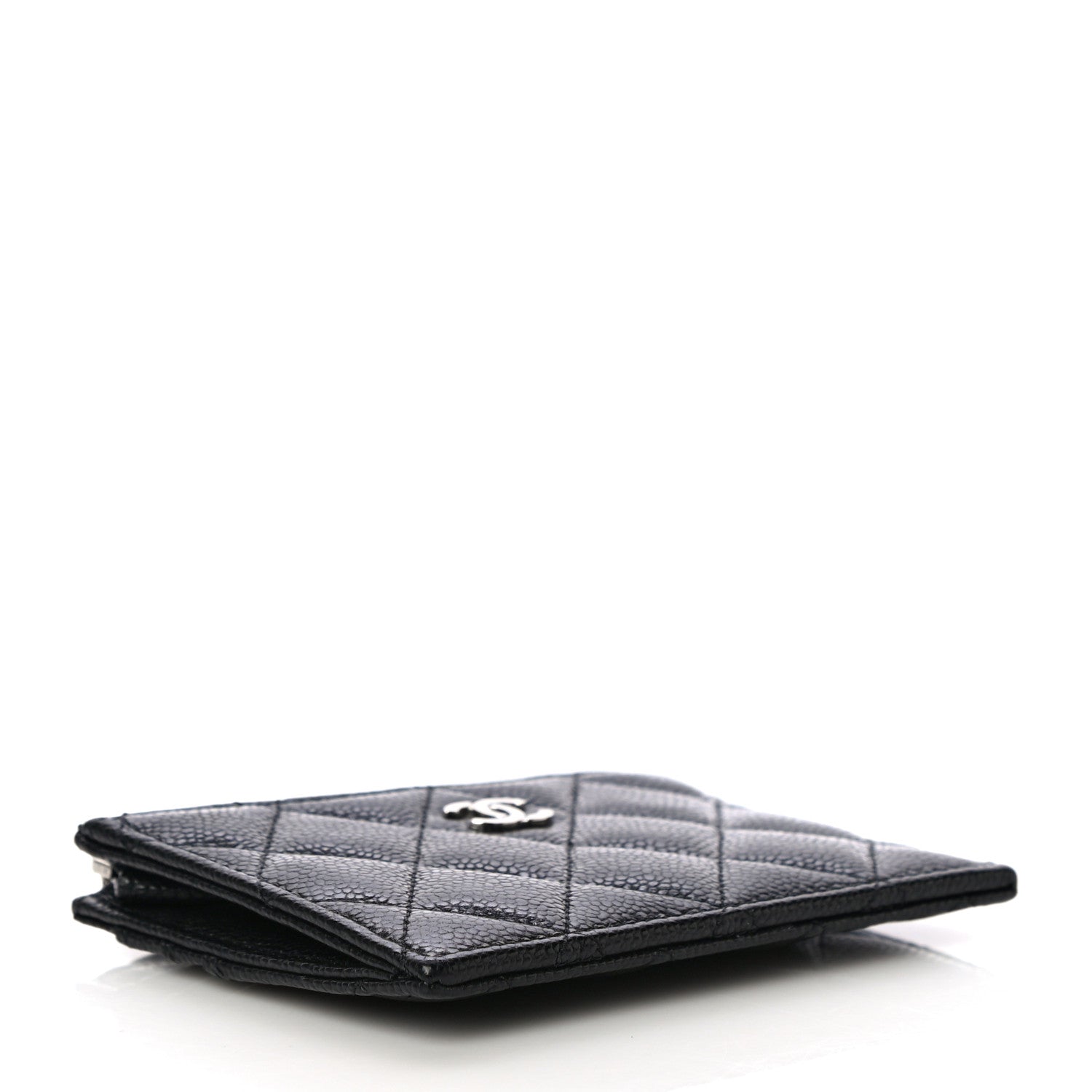 Chanel Caviar Quilted CC Zip Card Holder Black 4 of 11