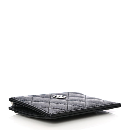Chanel Caviar Quilted CC Zip Card Holder Black 4 of 11