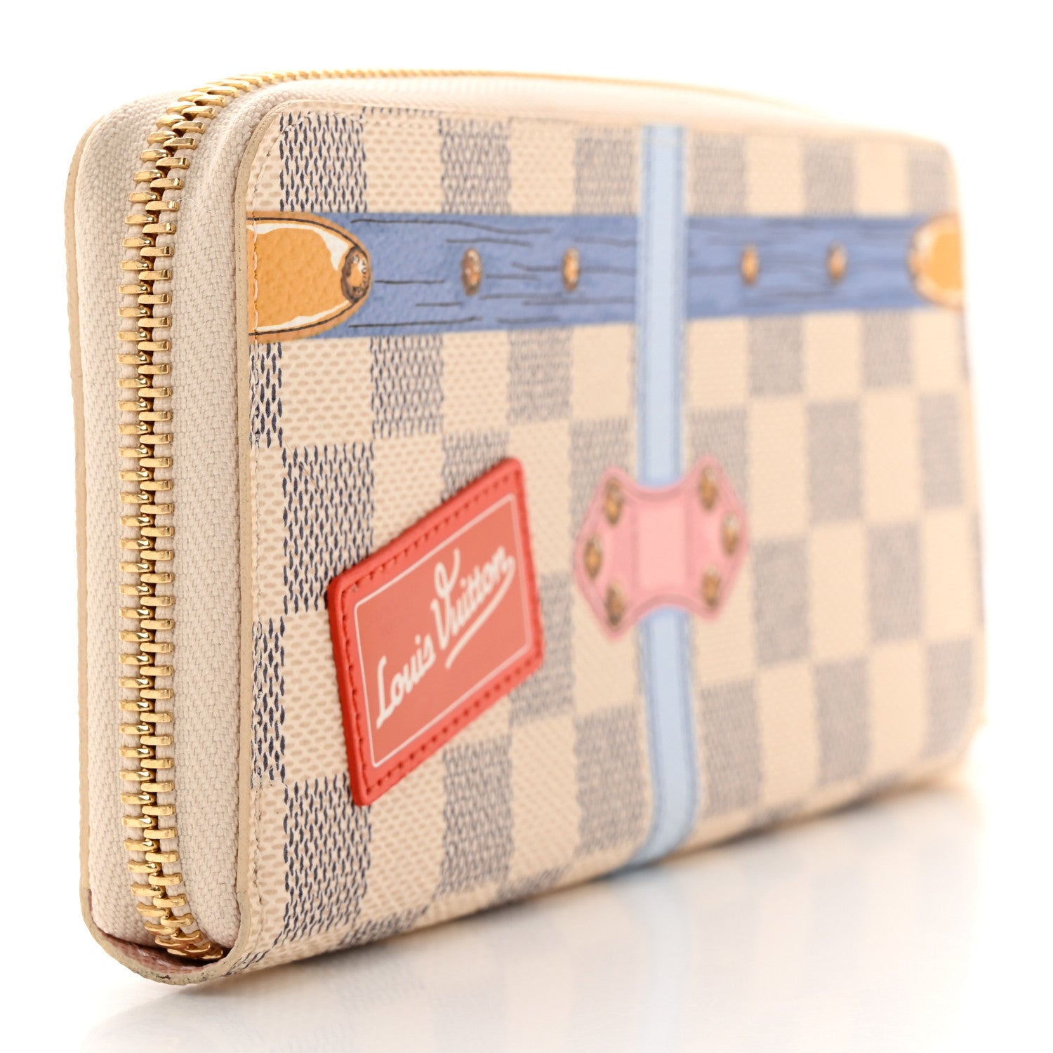 Louis Vuitton Damier Azur Summer Trunks Clemence Wallet 3 of 7