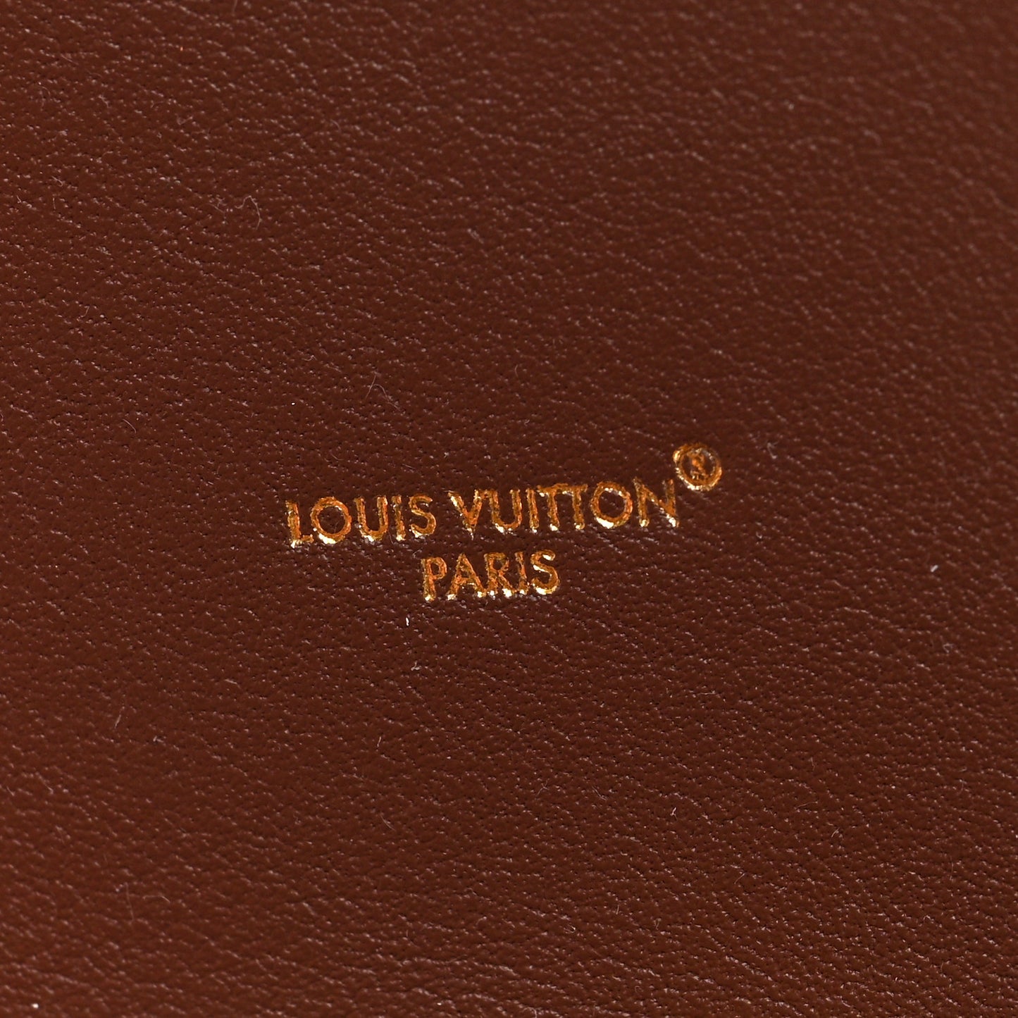Monogram Calfskin LV Cow Pouch Bag Charm Brown