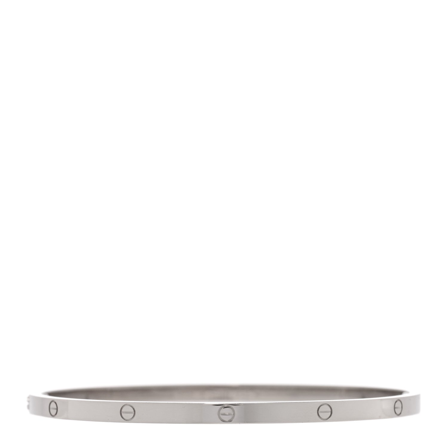 Cartier 18K White Gold Small LOVE Bracelet 20 2 of 7