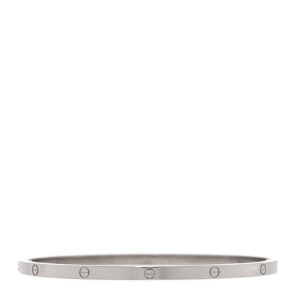 Cartier 18K White Gold Small LOVE Bracelet 20 2 of 7