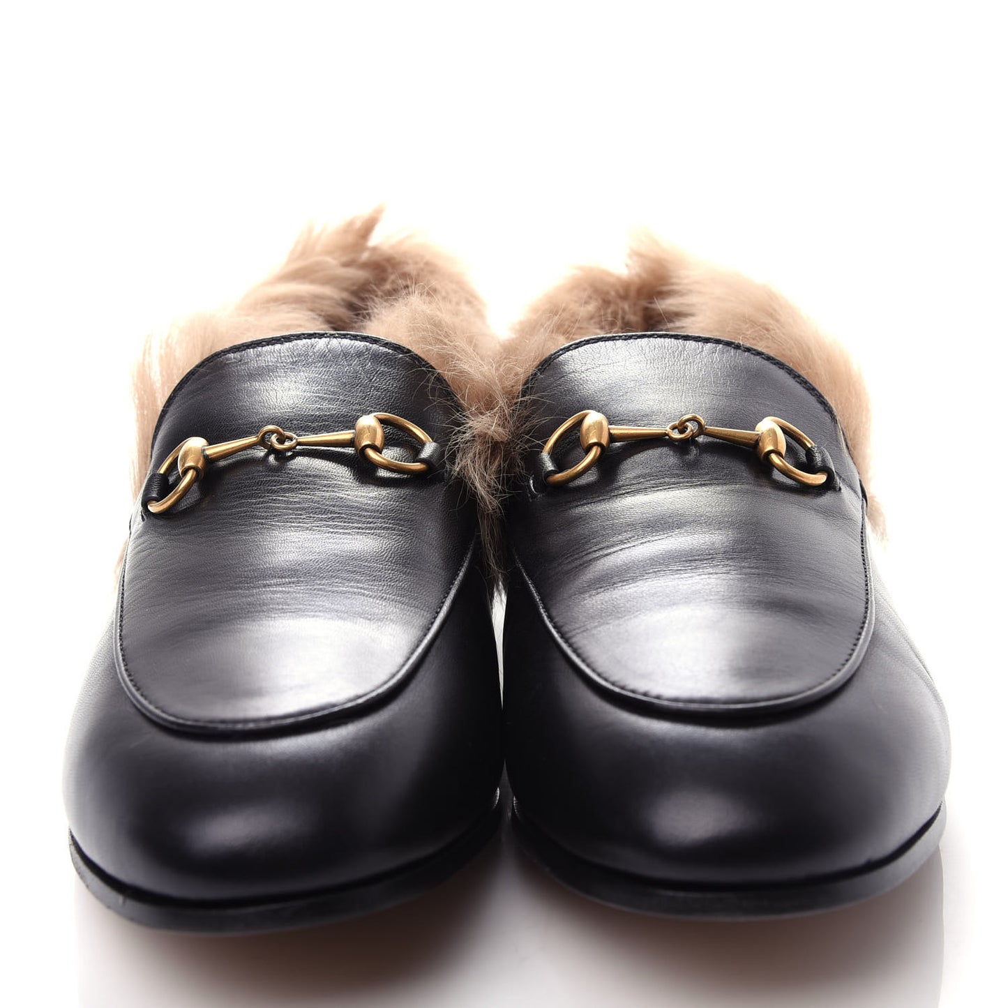 Malaga Kid Fur Womens Jordaan Loafers 40.5 Black Natural
