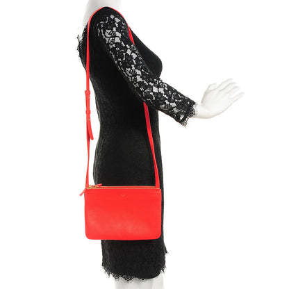 Celine Goatskin Small Trio Crossbody Bag Alizarin 2 of 9