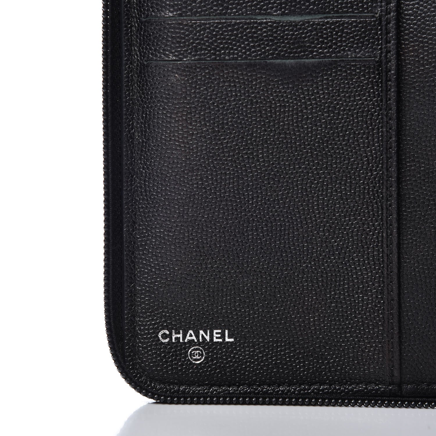 Chanel Caviar Large Sevruga Zip Around Organizer Wallet Black 8 of 14