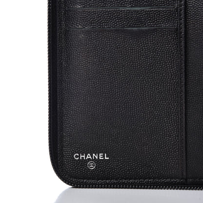Chanel Caviar Large Sevruga Zip Around Organizer Wallet Black 8 of 14
