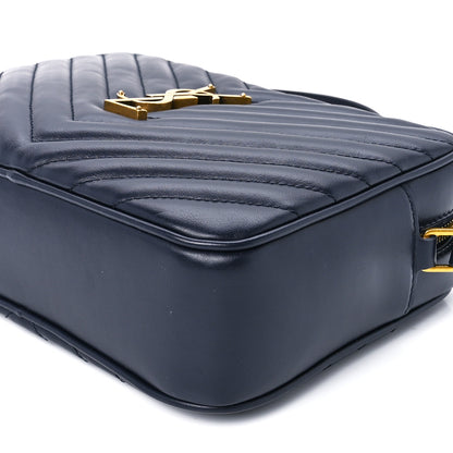 Saint Laurent Calfskin Matelasse Monogram Lou Camera Bag Navy 11 of 11