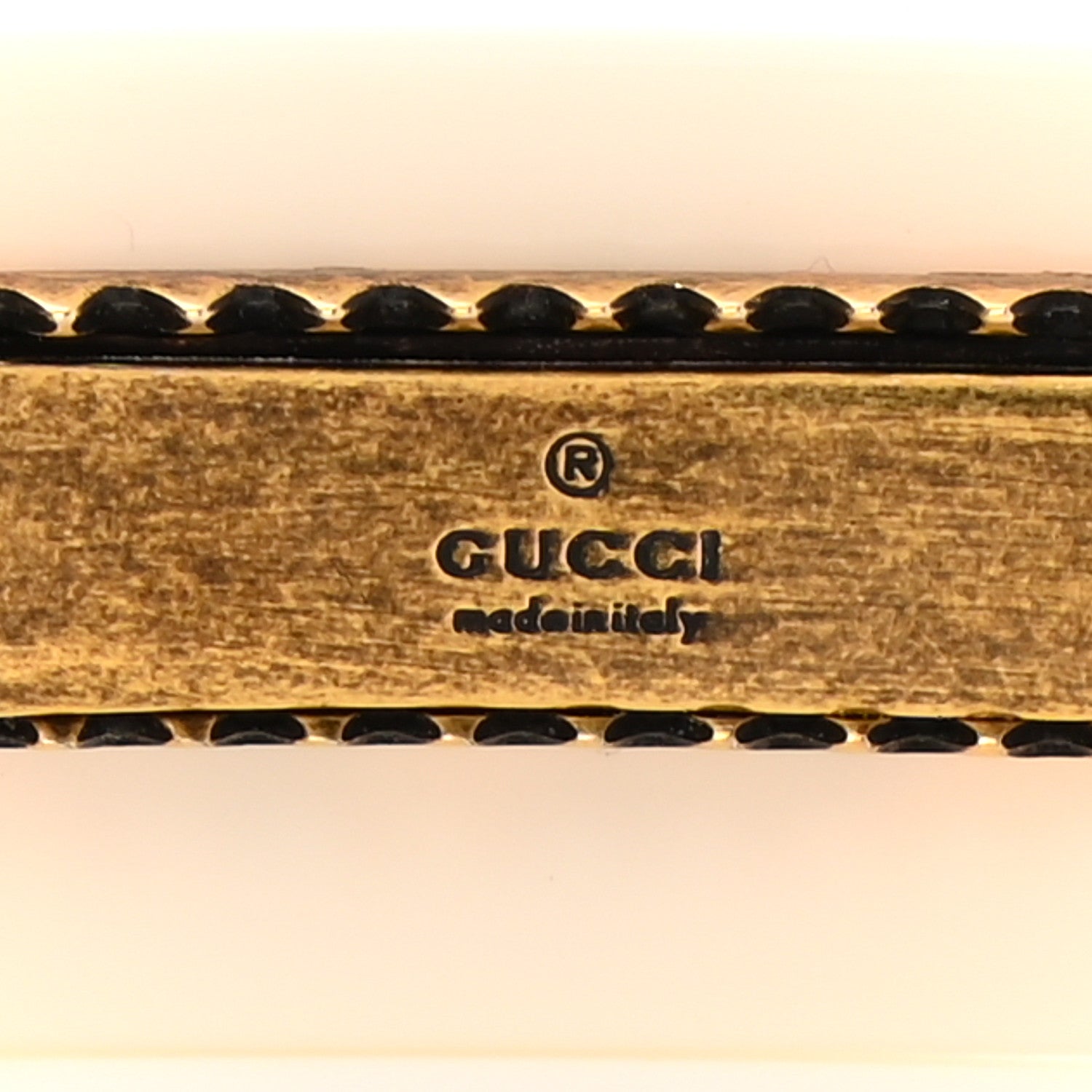 Gucci Resin Crystal Single Hair Barrette White 3 of 3