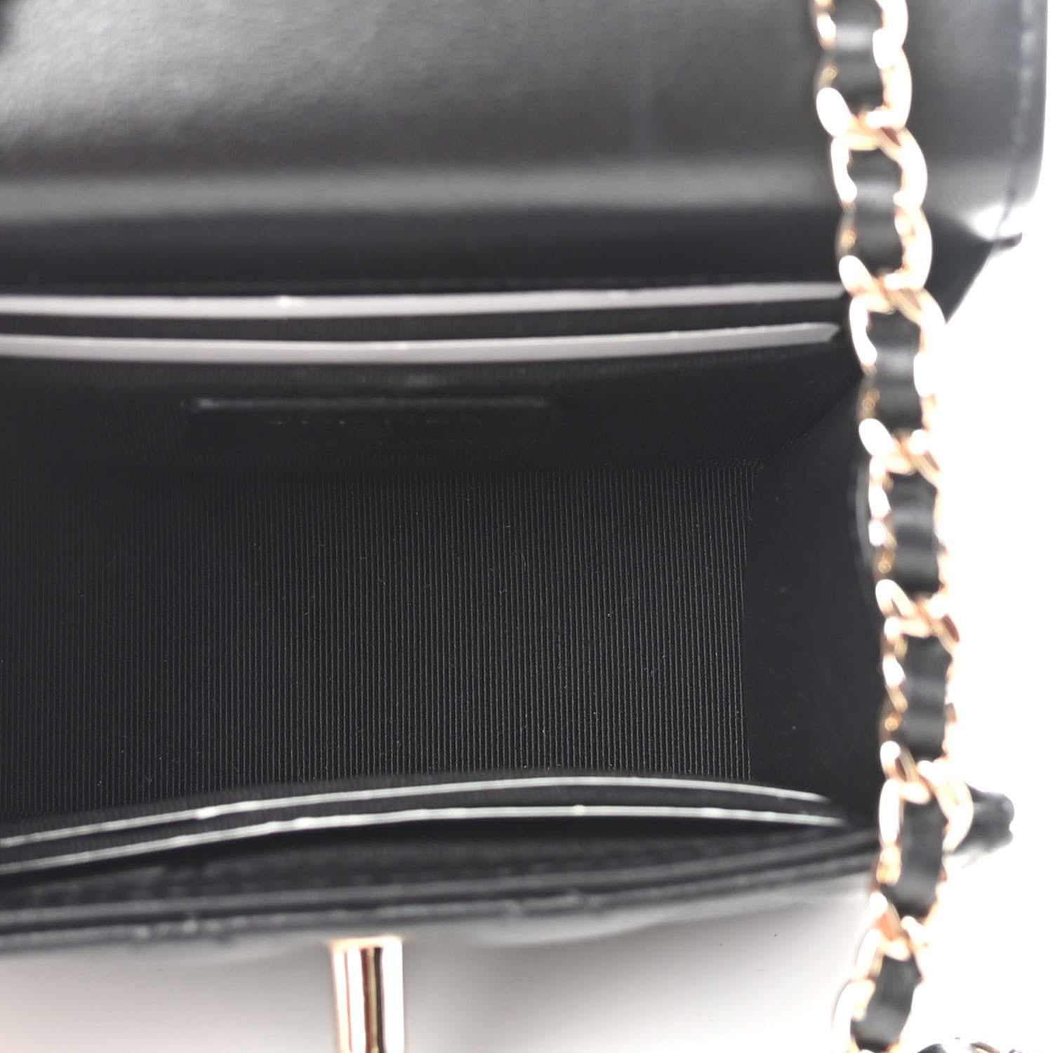 Chanel Lambskin Quilted Mini Trendy CC Chain Wallet Black 5 of 11