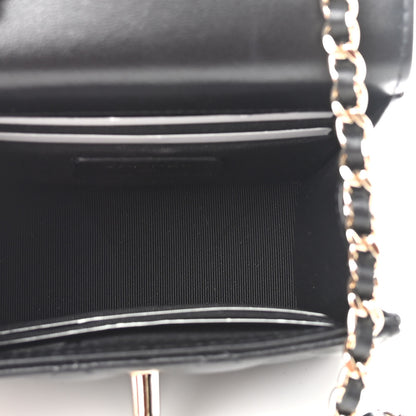 Chanel Lambskin Quilted Mini Trendy CC Chain Wallet Black 5 of 11