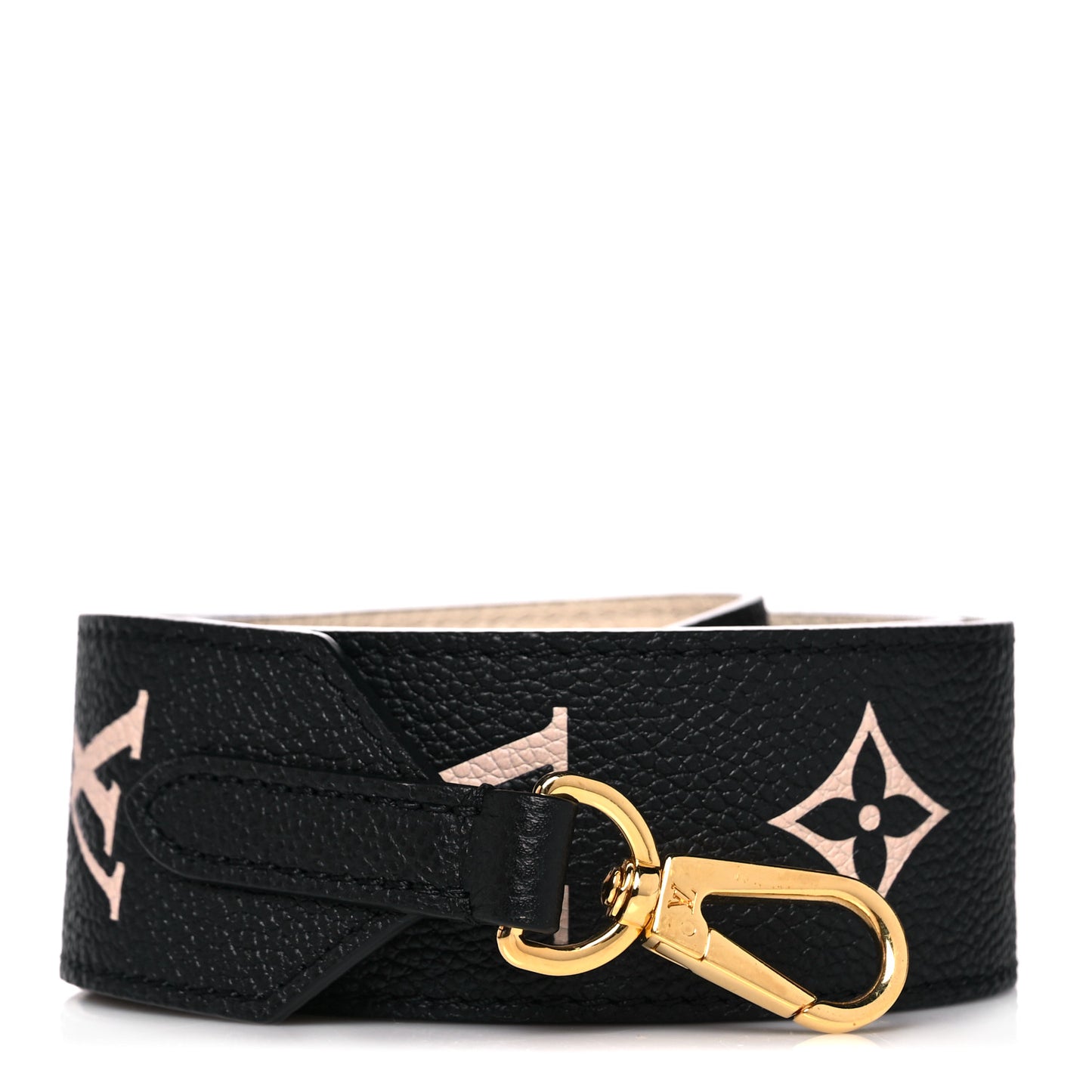Empreinte Monogram Bandouliere Shoulder Strap Black Beige