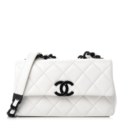 Chanel Caviar Quilted My Everything Small Flap White Black 1 of 11