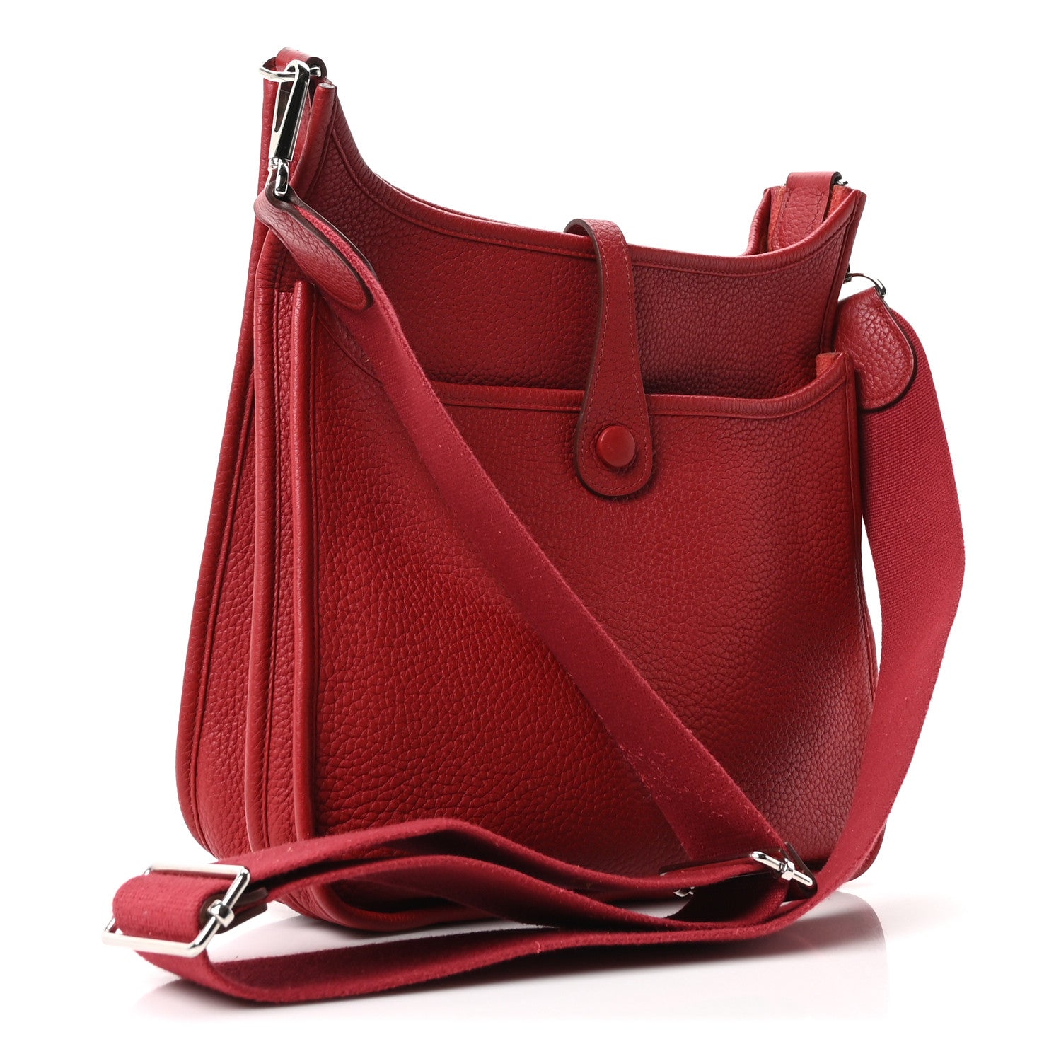 Hermes Taurillon Clemence Evelyne III PM Rouge Garance 2 of 9