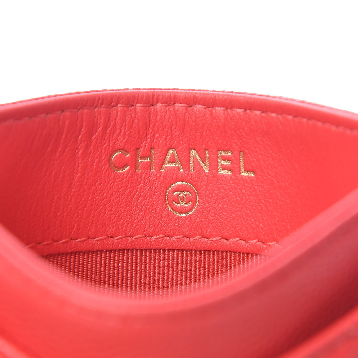 Chanel Caviar Quilted Card Holder Dark Pink 6 of 8