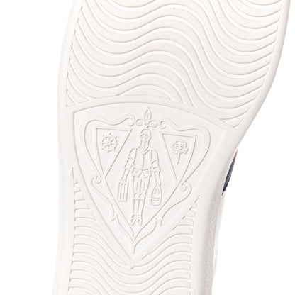 Gucci Calfskin Miro Soft Web Bee Embroidered Mens Ace High Top Sneakers 11.5 White 8 of 14