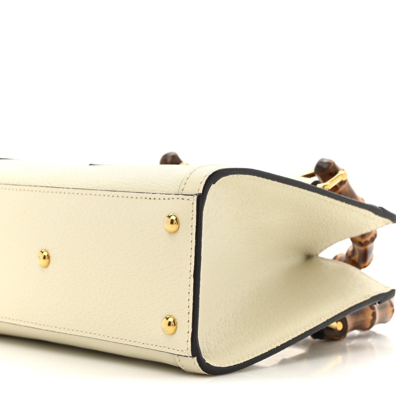 Gucci Textured Calfskin Web Mini Diana Tote Bag Mystic White 9 of 14