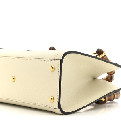 Gucci Textured Calfskin Web Mini Diana Tote Bag Mystic White 9 of 14
