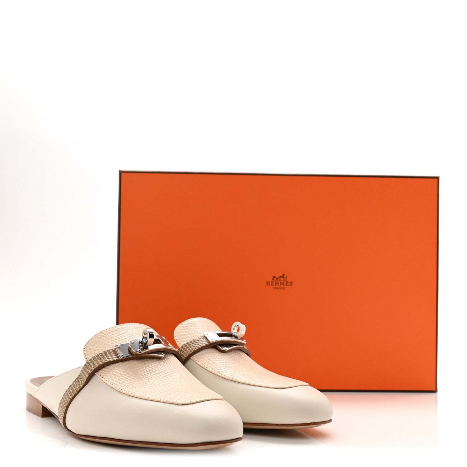 Hermes Shiny Lizard Calfskin Oz Mules 36.5 8 of 8