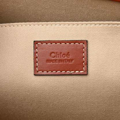 Chloe Calfskin Medium Woody Ribbon Tote Sepia Brown 6 of 8