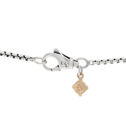 David Yurman Sterling Silver 18K Yellow Gold 35mm Crossover Cross Necklace 4 of 5