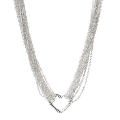 Tiffany Sterling Silver Heart Multi Chain Toggle Necklace 1 of 4