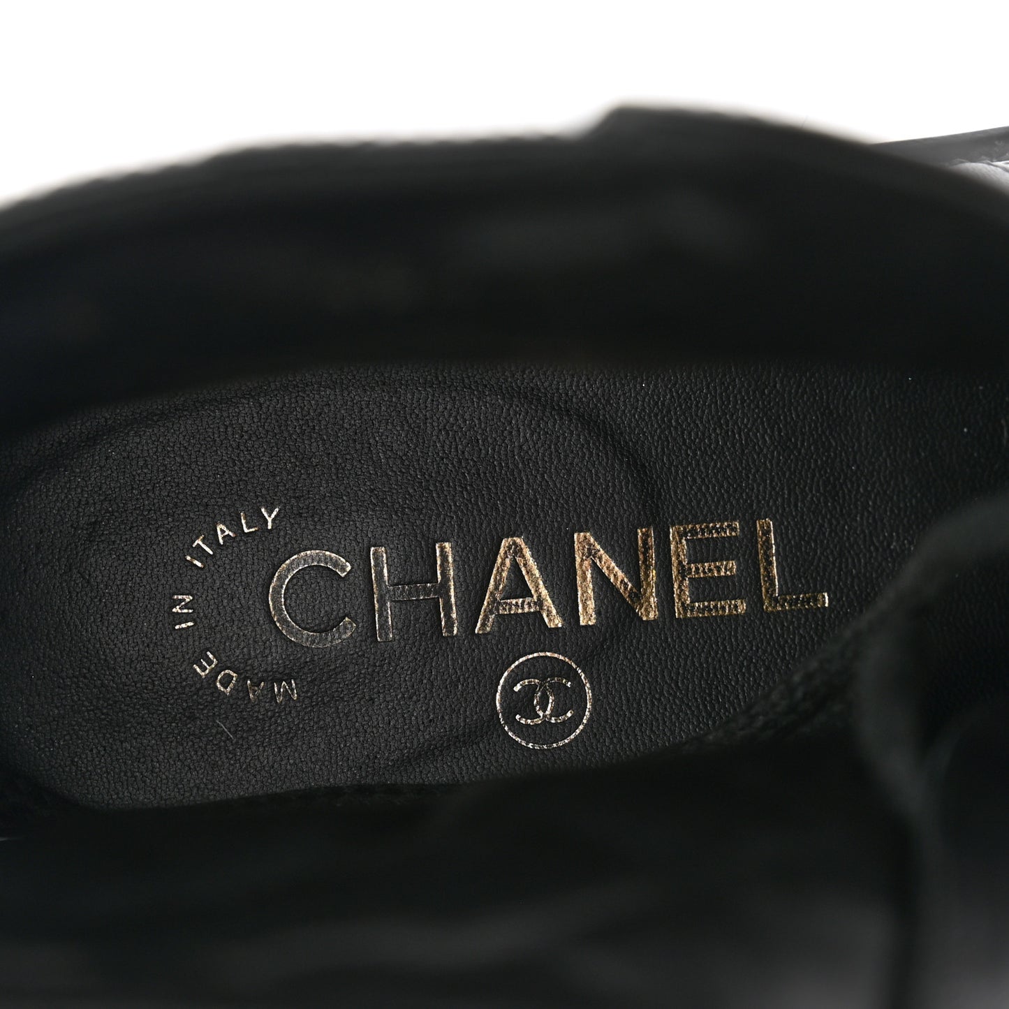 Shiny Lambskin Quilted Lace Up Combat Boots 40 Black