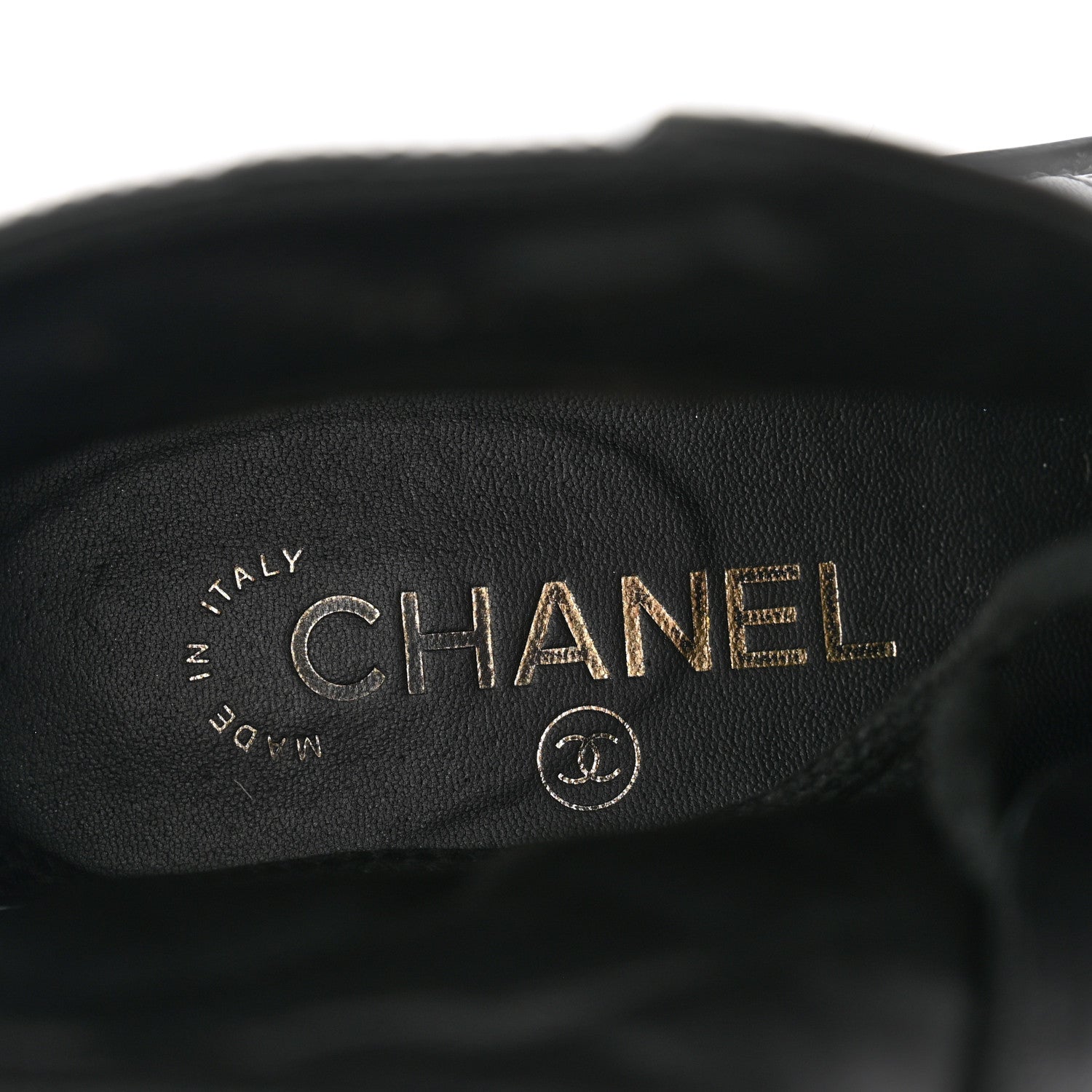 Chanel Shiny Lambskin Quilted Lace Up Combat Boots 40 Black 8 of 8