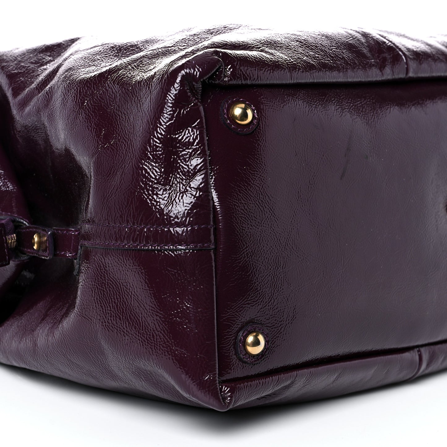 Textured Patent Medium Easy Sac Purple