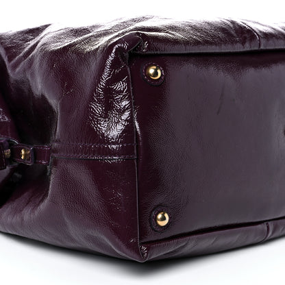 Saint Laurent Textured Patent Medium Easy Sac Purple 7 of 15