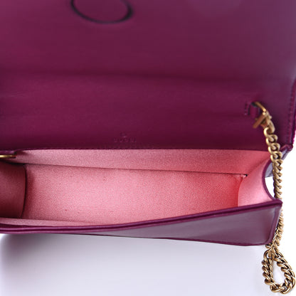 Gucci Velvet Matelasse GG Marmont Mini Bag Fuchsia Violet Cyclamen 4 of 8