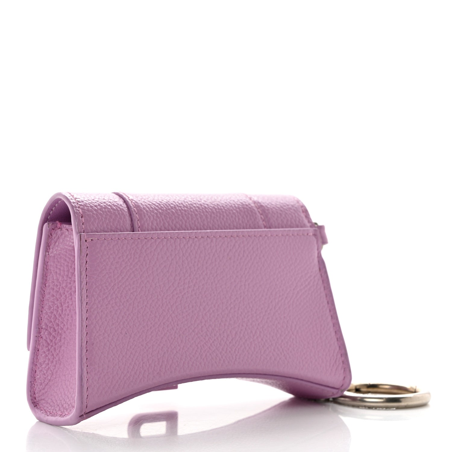Balenciaga Grained Calfskin Tonal B Hourglass Chain Cardholder Lilac 3 of 7