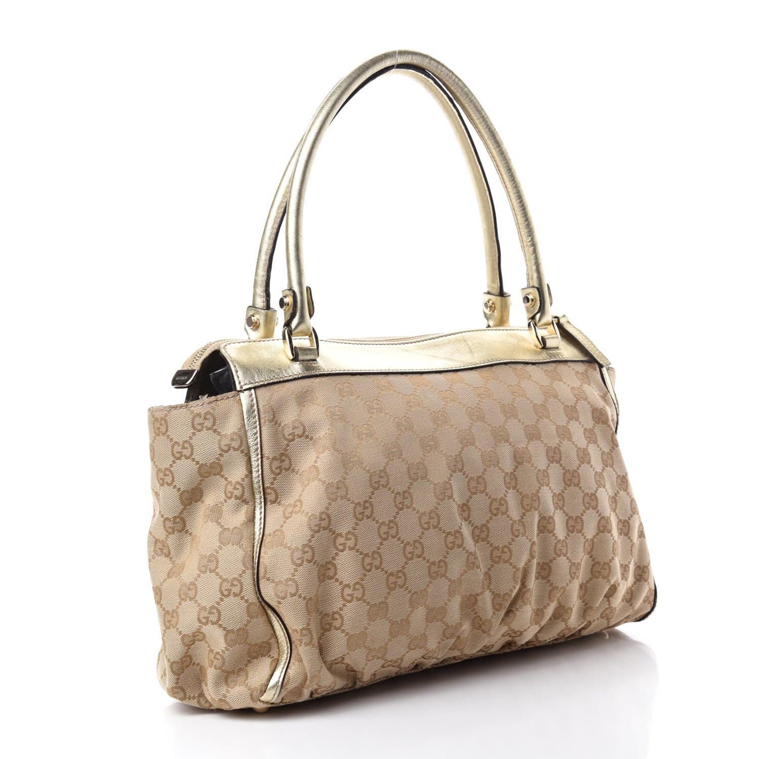 Gucci Metallic Monogram D Gold Tote Gold 3 of 14