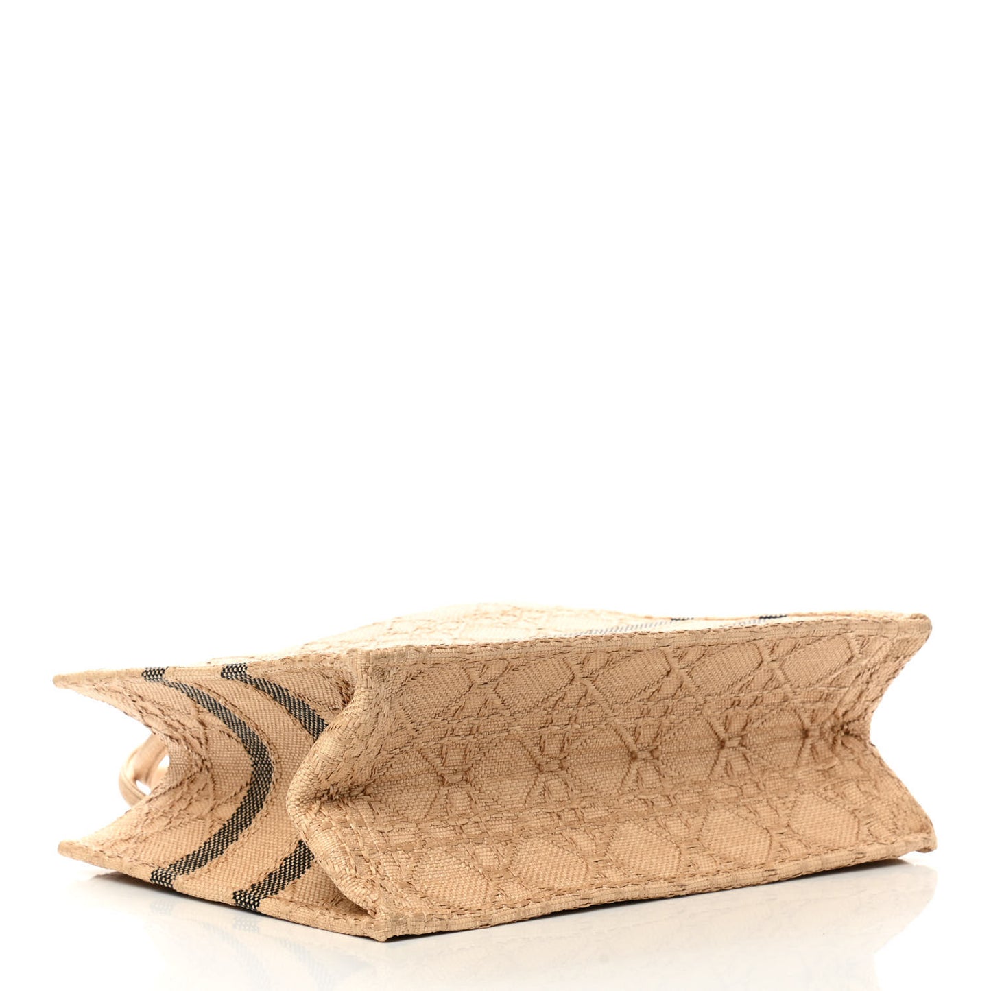 Raffia Cannage Medium Book Tote Natural