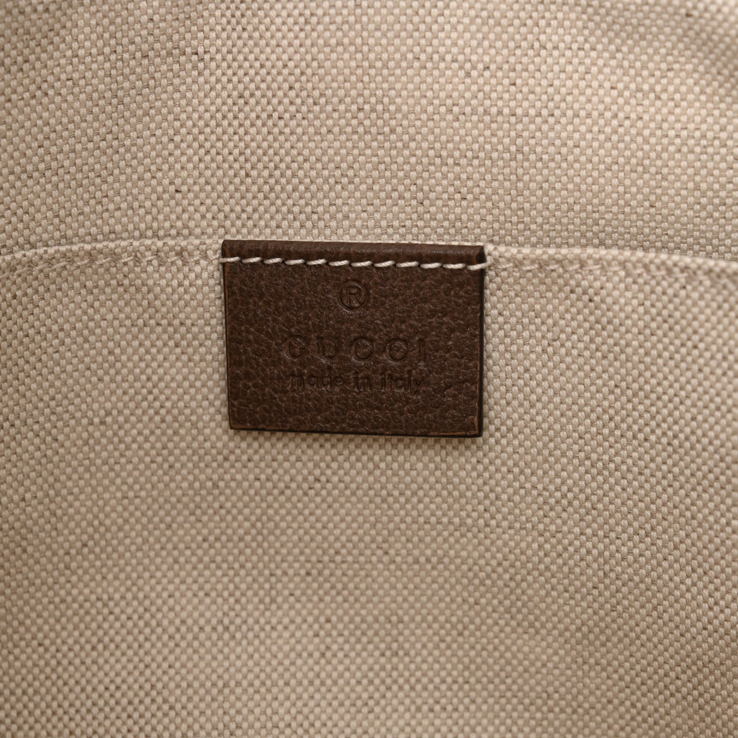 GG Supreme Monogram Textured Calfskin Web Medium Ophidia Briefcase Beige Ebony New Acero