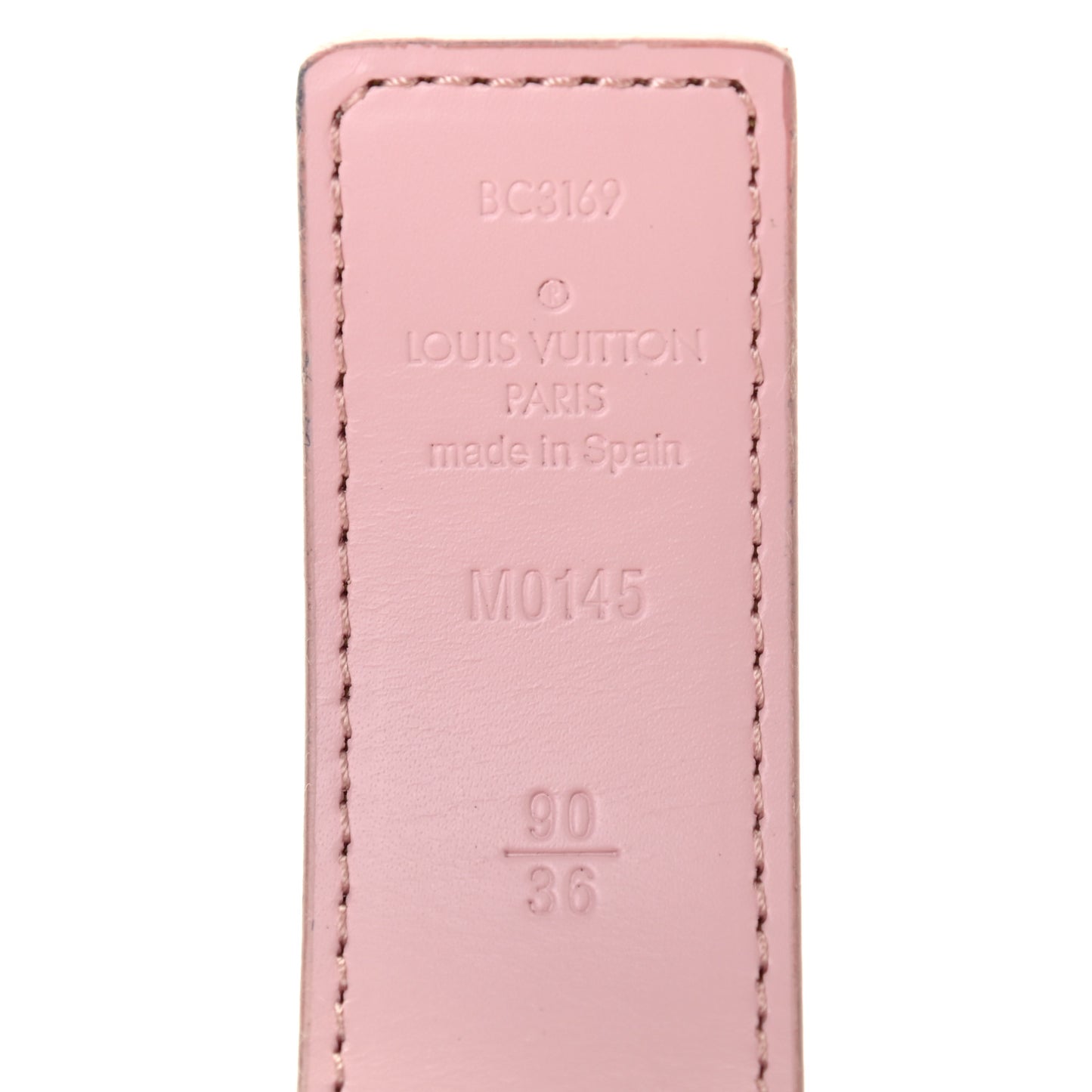 Damier Azur 30mm LV Initiales Reversible Belt 90 36 Pink